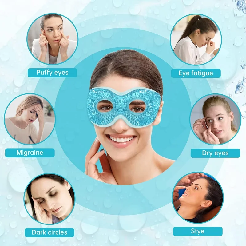 Ice Eye Mask Cooling Gel Eye Mask Hollow Gel Eye Mask Cooling Mask Cools and Quickly Eliminates Swelling