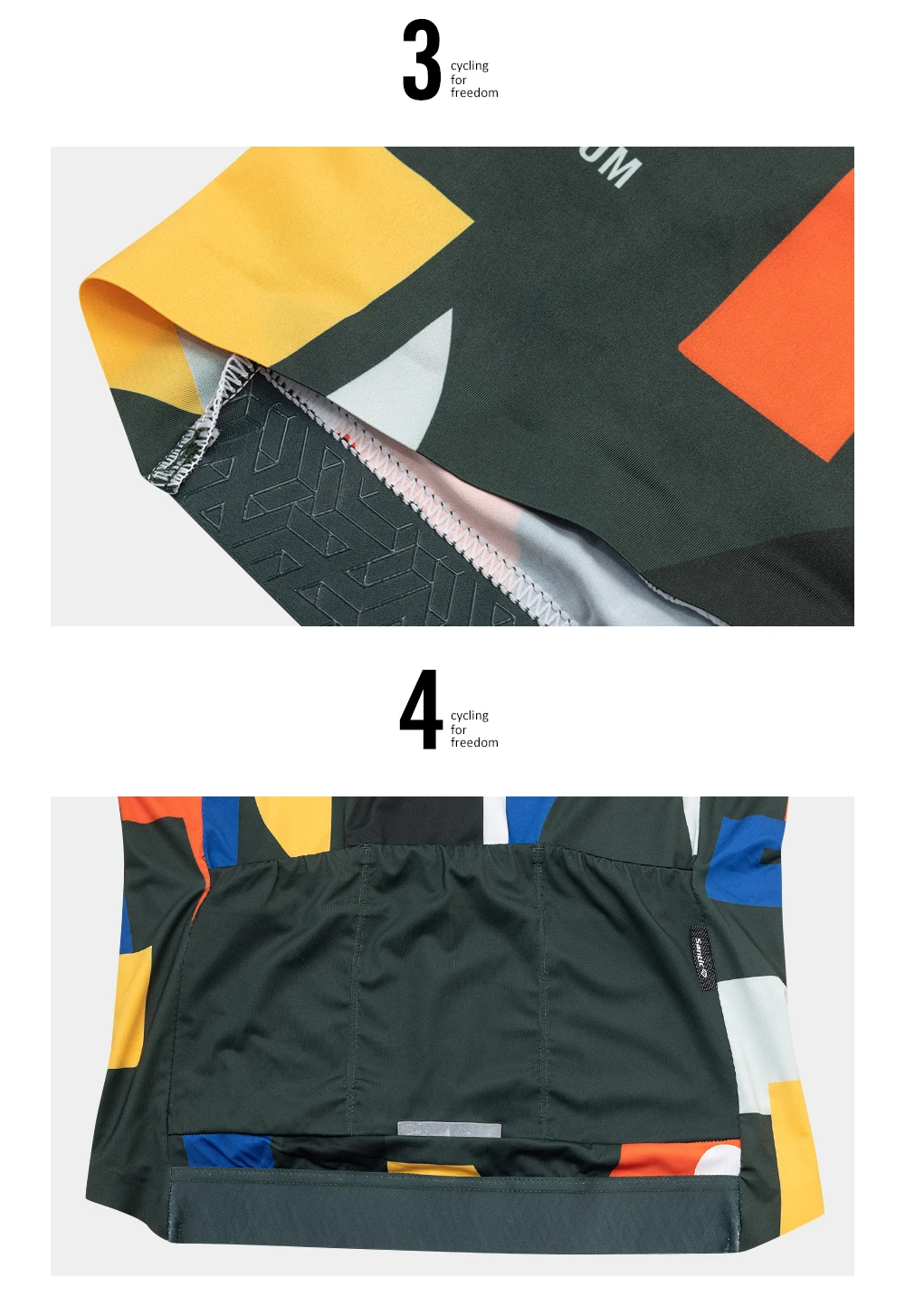 Santic Sommer-Radtrikots für Herren, kurzärmelig, Radtrikot, Kleidung, Fahrrad-Shirt, MTB-T-Shirts, schnell trocknend – Detail 7