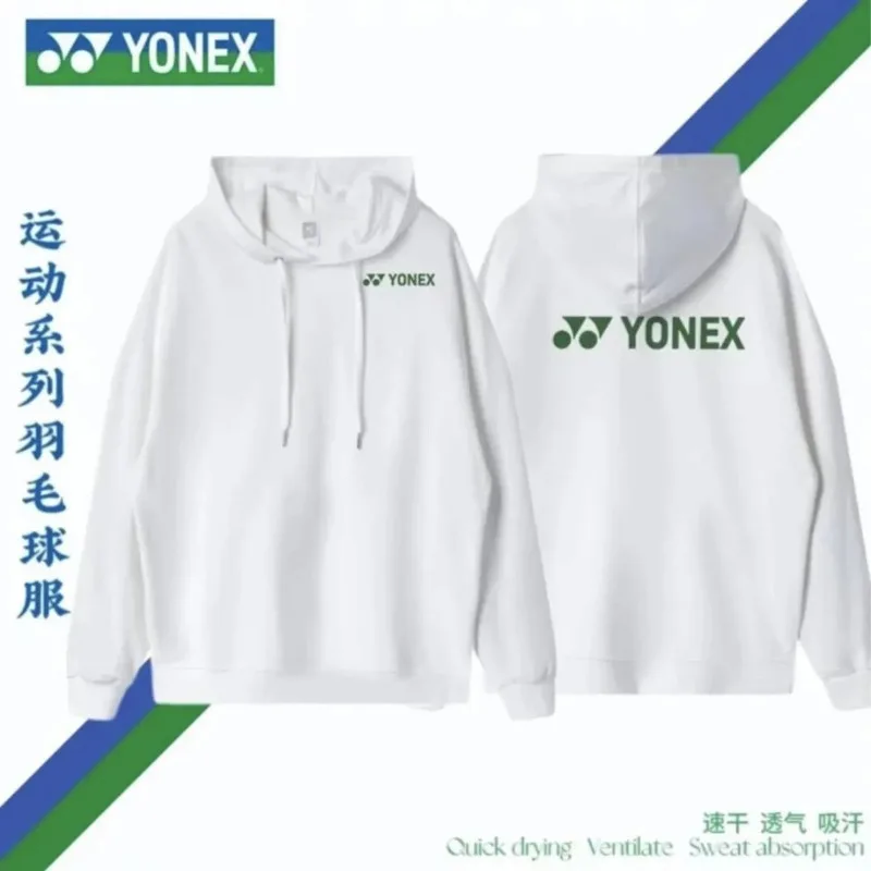 YONEX New Men's and Women's Same Lazy Letter Printed Hoodie Loose Hooded and Velvet Top