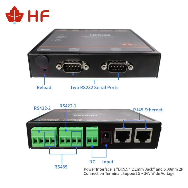 

Hf5122 Rj45 Rs232/485/422 для Ethernet бесплатного Rtos 2-портового преобразователя сервера передачи (равный 2 шт Hf5111b)