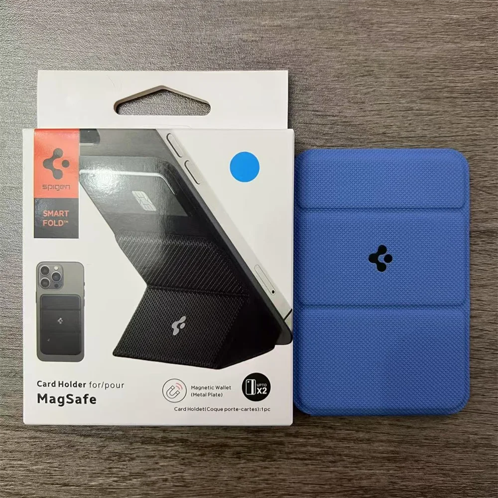 Original Spigen Leder-Faltmagnet-Matte-Wallet-Kartenhalter für MagSafe Kartenhalterung für iPhone 17 16 15 14 13 Pro Max Air – Detail 8