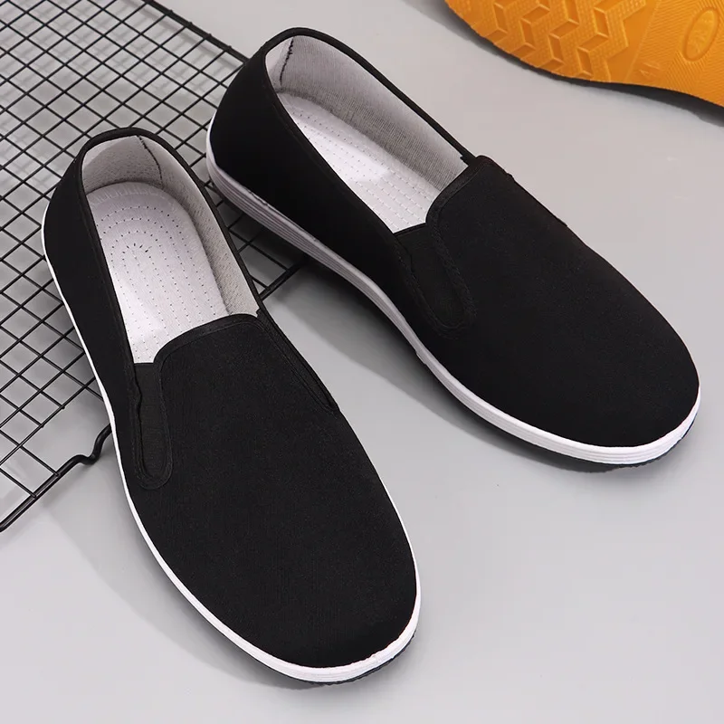 Beijing Men's Cloth Shoes Anti-slip Wear-resistant Lightweight Breathable Street Stall Work Black Cloth Shoes