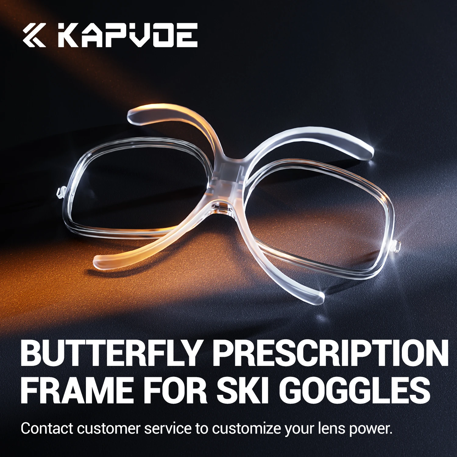 Myopia Frame for Kapvoe Ski Goggle Adjustable Snow Goggles Insert Clip-On Clip for Kapvoe Ski Goggle Myopia Frame Bike Frame