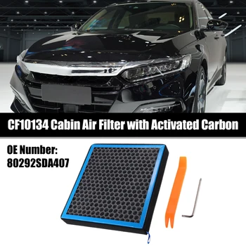 X Autohaux Filtro Aria Cabina Auto con Parti a Carbone Attivo 80292SDA407 per ACURA per Honda Accord Civic 2003-2020 Accessori