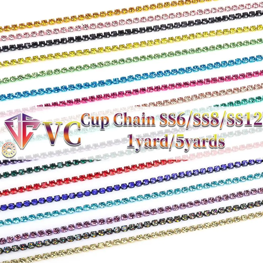 Elegant Gold Crystal Rhinestone Chain Decoration