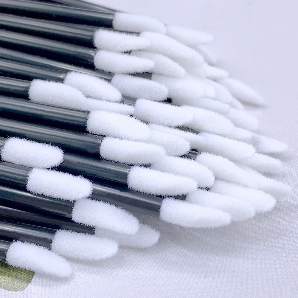 50PCS Disposable Lip Brushes Makeup Brush Eyelashes Extension Applicator Lipstick Wands Set Cosmetic Colourful Make Up Tools