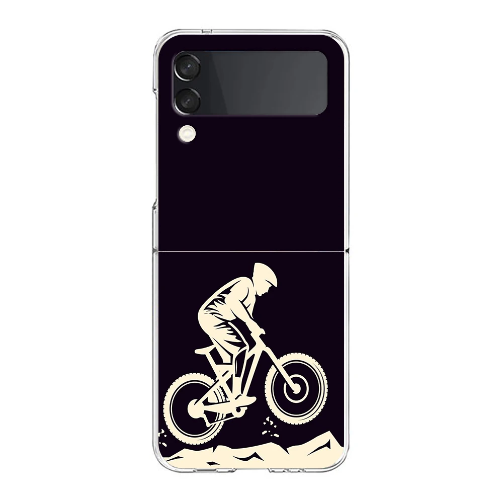 Rugged Mountain Bike Art Hard Folding Phone Case