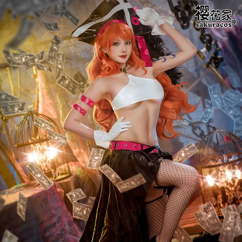 

Костюм для косплея из аниме One Piece Red Nami драки, униформа на Хэллоуин, карнавальное платье детской длины на 2023 год