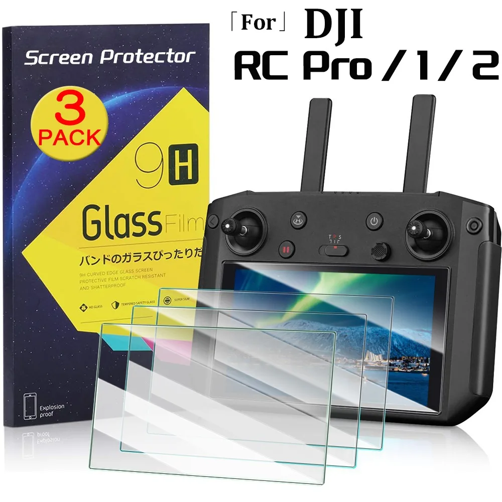 Hélices de protection pour drone DJI RC 2 et RC Pro, lot de 1 à 3 pièces, montées sur un drone.