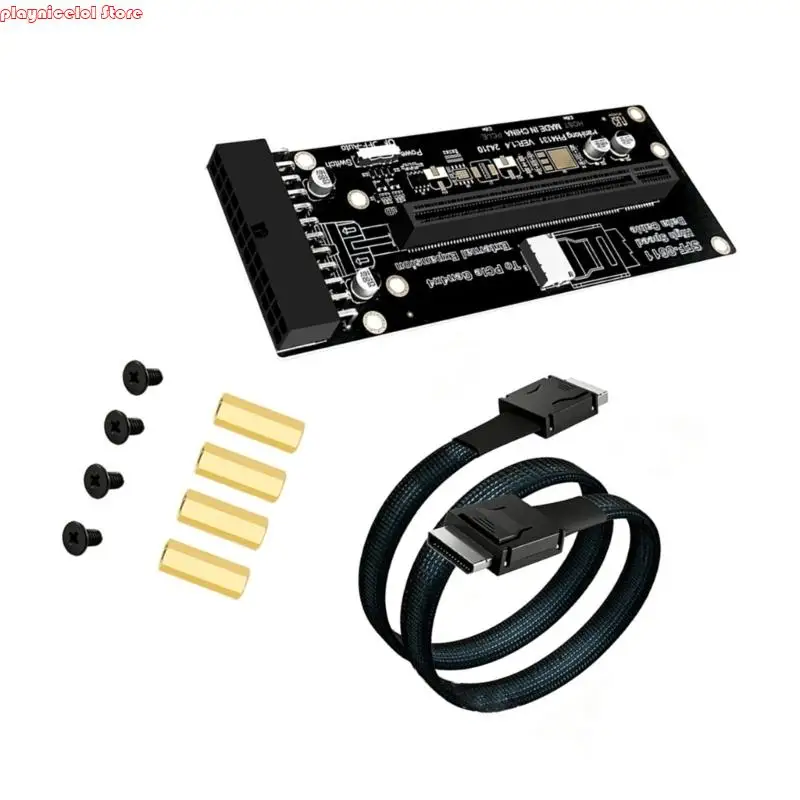 전송선 E8BA가 있는 PCIe Gen4X4 SFF 8612 모듈