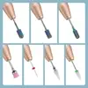 7 Pcs/Set Rainbow Tungsten Milling Cutter For Manicure Gel Cuticles Remove Polishing Toos Nail Drill Bits 2