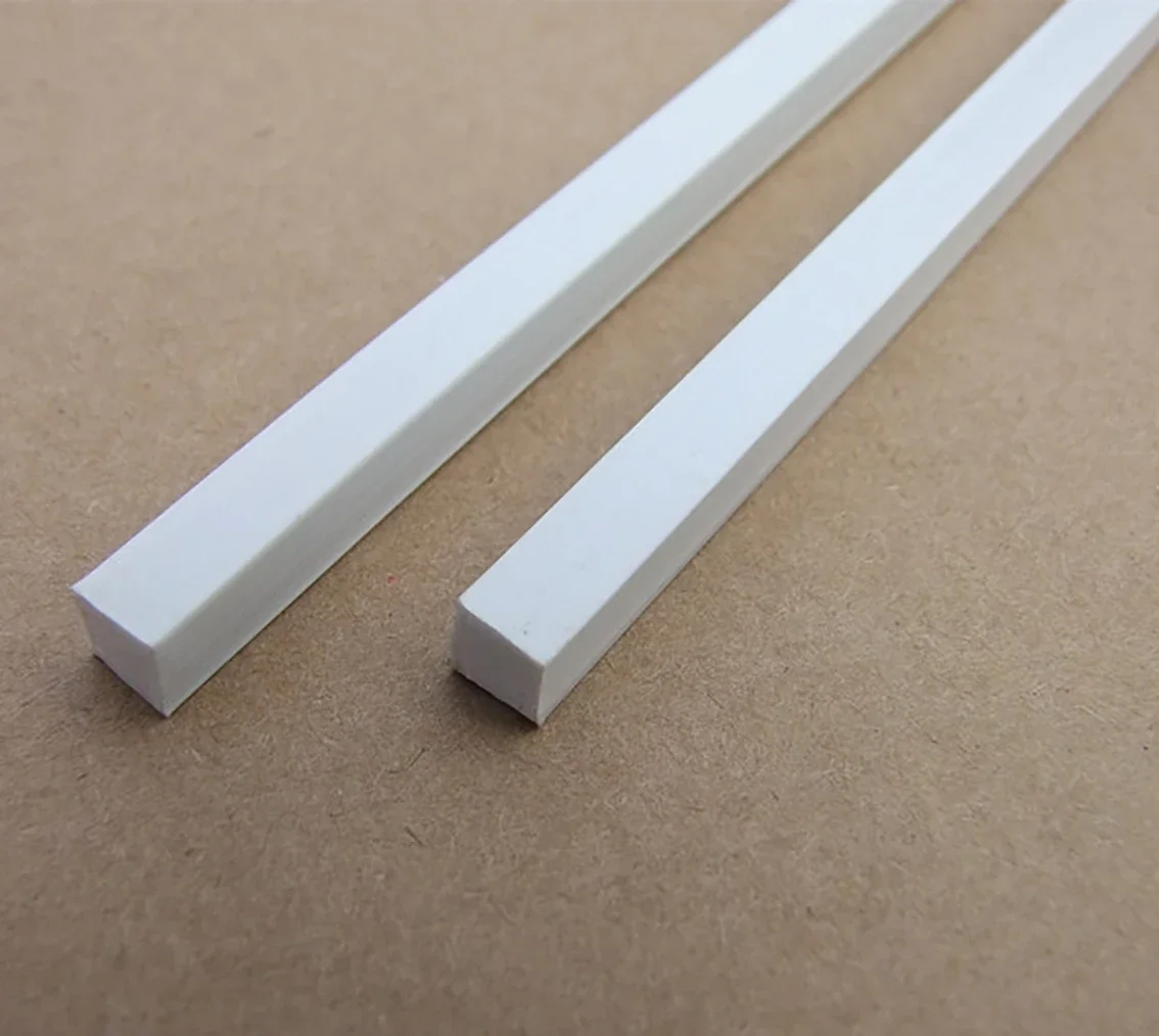 Square ABS Plastic Solid Tube Pipe 10pcs 1*1mm-10*10mm Length 250mm DIY Material for Model Part Accessories plastic tube
