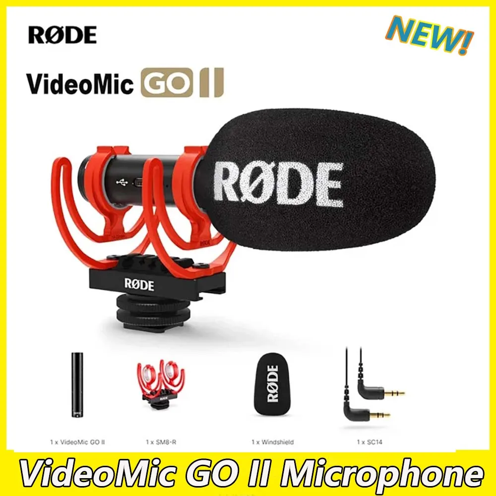 Rode Videomic Go Ii Studio Video Microfono Per Pc Phone Dslr Camera Streaming Audio Video Registrazione In Diretta