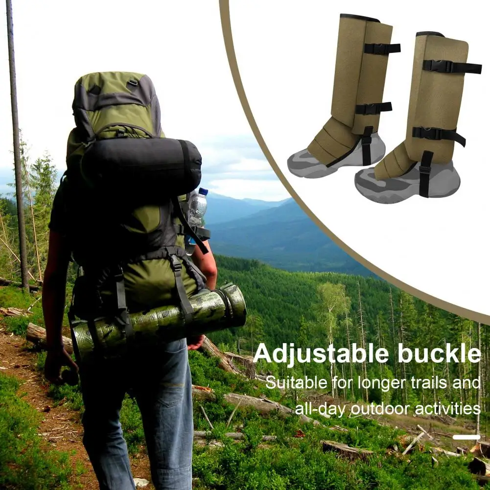 Waterproof Leg Gaiters Quick Release Size Adjustable Bite Camping Hiking Lower Leg Guard Gaiters