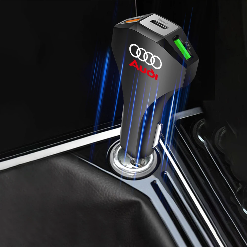 PD 35W Auto-Ladegerät Typ C Schnellladestation Handyadapter Mittelabdeckung für Audi A1 S3 S4 S A5 A6 B6 B7 B8 B9 Q3 Q5 8P 8V – Detail 9