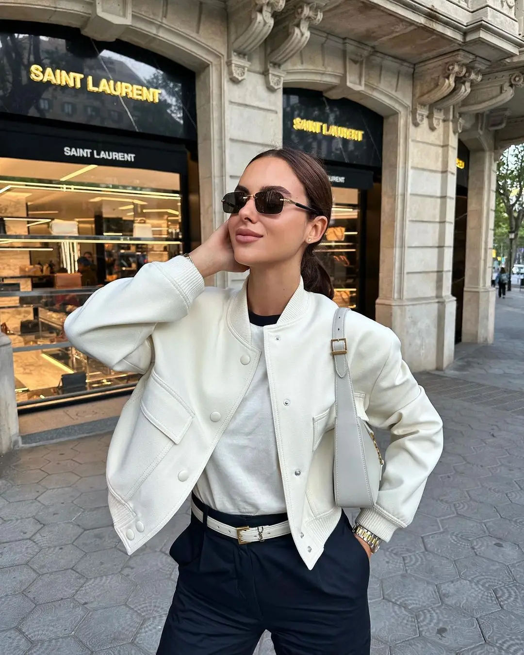 

Fashion Pocket Short Jacket Women's Solid O-Neck Long Sleeve Coat 2023 Spring and Autumn Leisure Women's Single Breasted Coat