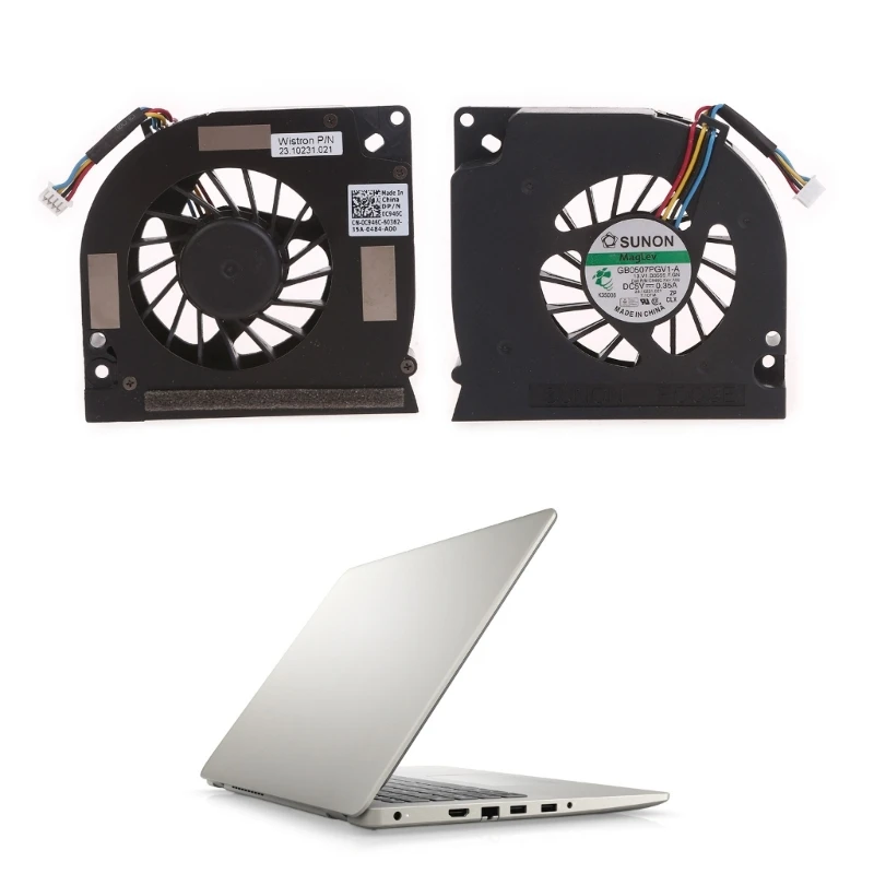 

1PC Laptop CPU Radiator DC5V 4Pin Cooling Fan Quiet CPU Cooler for Dell E5500 E5400 DFS531305M30T F7E8-CW Drop Shipping