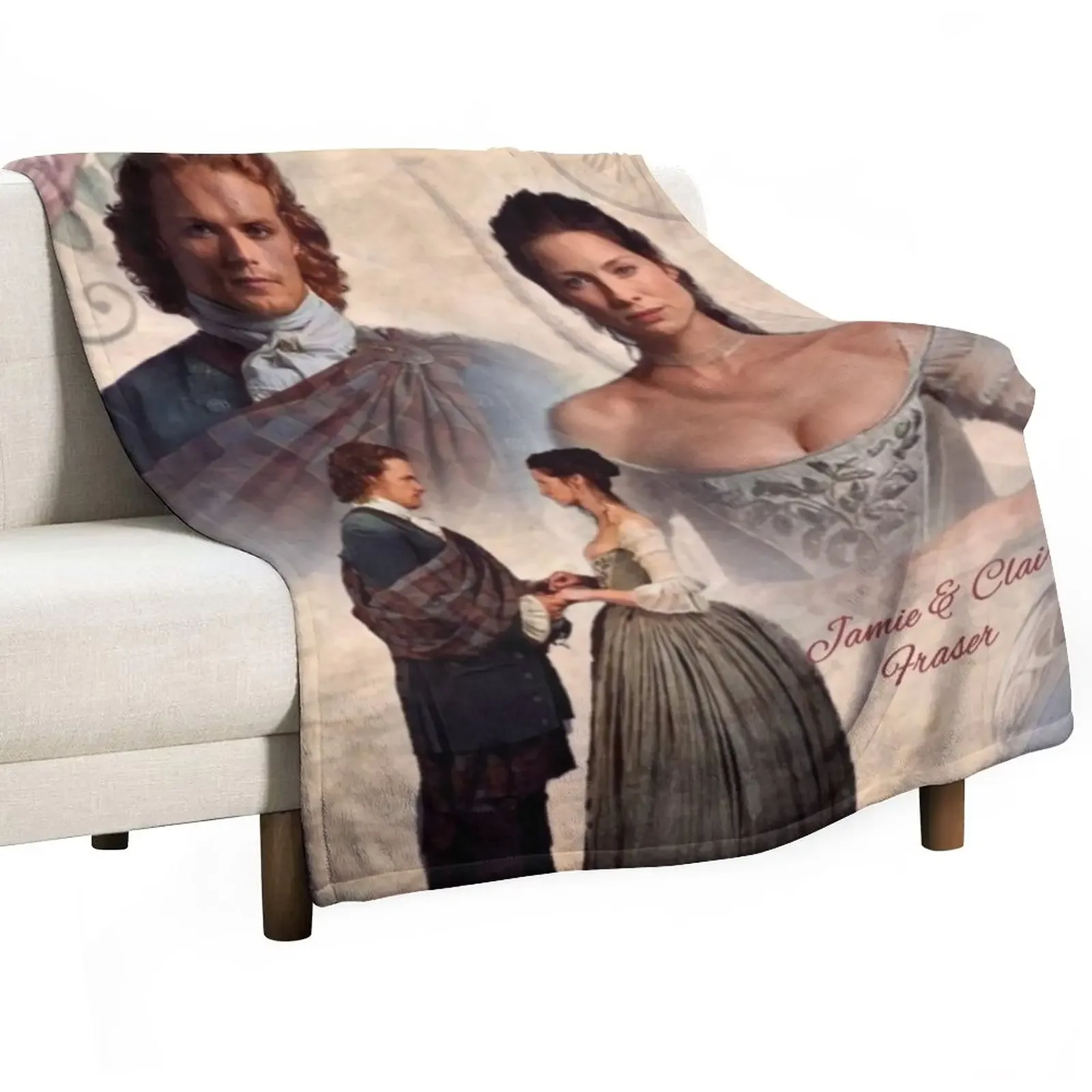 

Jamie and Claire Fraser/Outlander Wedding Throw Blanket Furrys Blankets Sofas Of Decoration Travel Blankets