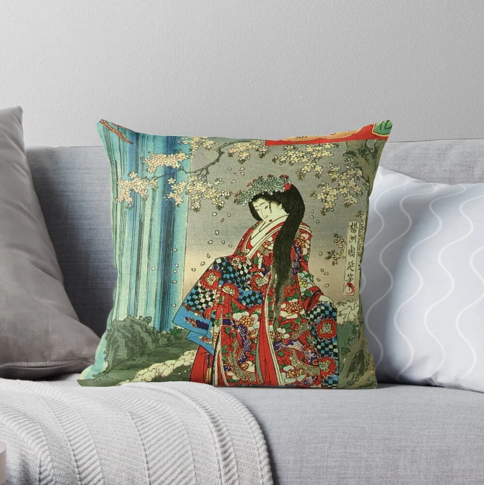 

Japanese Classic Geisha Lady - Japan Art Throw Pillow Covers For Sofas Luxury Pillow Cover