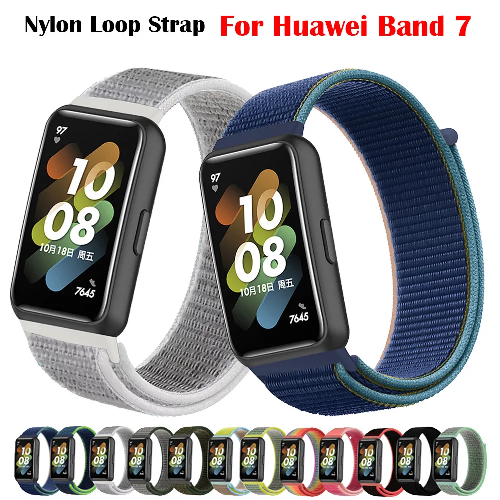 

Nylon loop Strap For Huawei band 7 correa Sport Strap Smartwatch accessories Adjustable Replacement belt For Huawei watch band 7