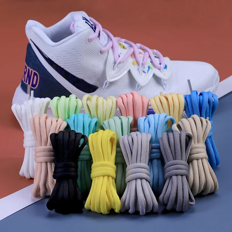 Durable Oval Athletic Shoe Laces - Fade-Resistant Half Round Strings