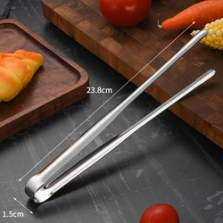 Premium Stainless Steel Non-Slip Cooking and BBQ Tongs (M)