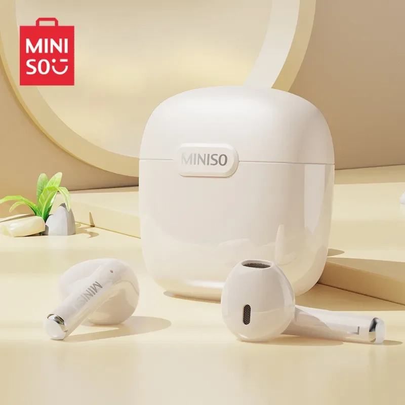  MINISO M06 진정한 무선 블루투스 V5.3 게임용 헤드셋, 소음 감소, 스테레오 이어폰, 방수 스포츠 헤드, 패션
