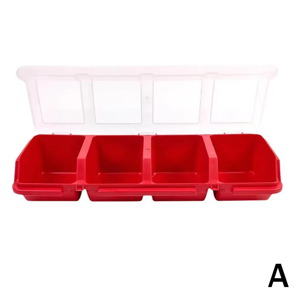 1pcs Plastic Multi-Compartment Organiser Box For Screws Plastic Hardware Divider Storage Case With Lid Display Y7K9 4