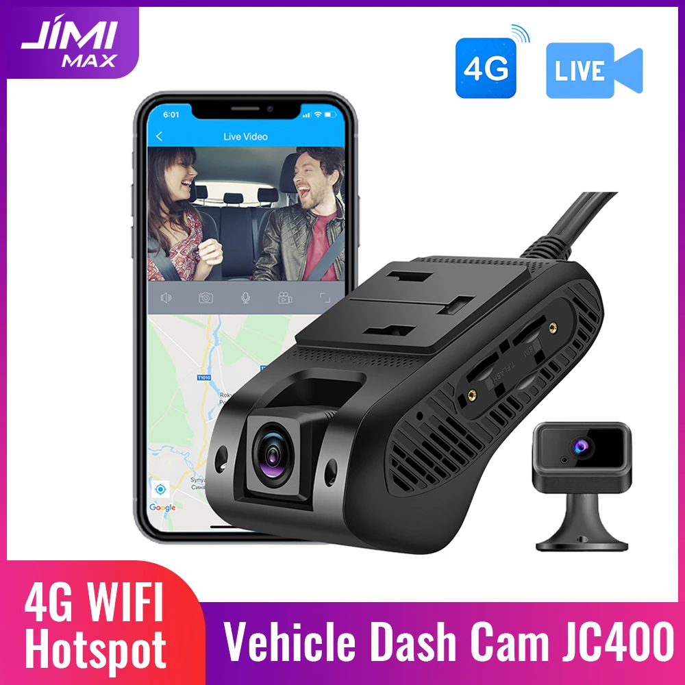 Jimimax Jc400 Dash Cam Front And Rear 4g Wifi Hotspot Dashboard Camera