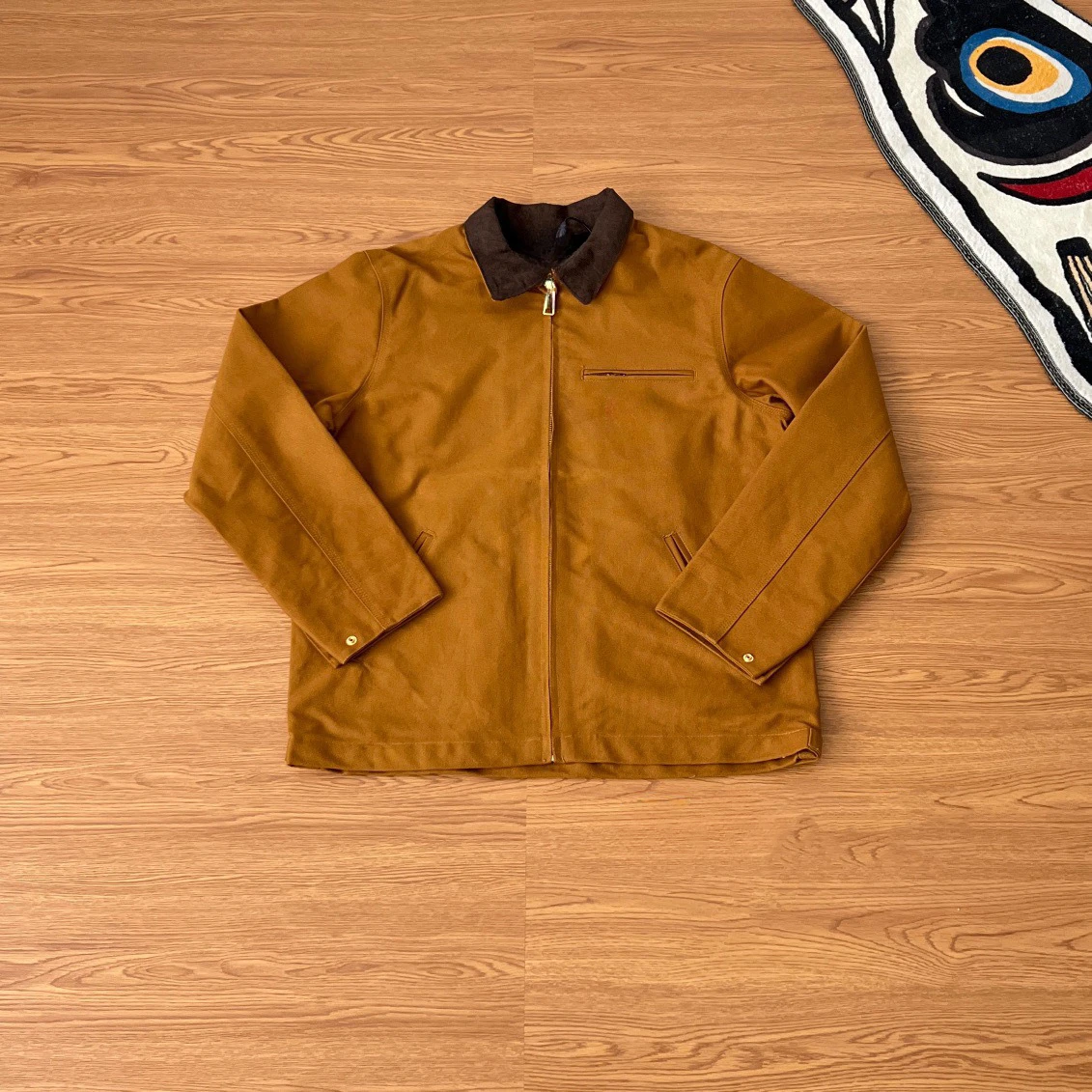 Description Picture 5 of itemAmerican retro Detroit lapel canvas zipper casual loose jacket Japanese Streetwear Safari Style Trendy Coat