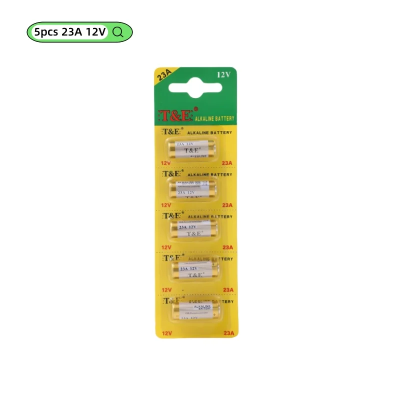 5PCS 12V Alkaline Battery 23A E23A A23 23GA A23S GP23A V23GA MS21 LRV08 for Doorbell Garage door remote Roller shutter