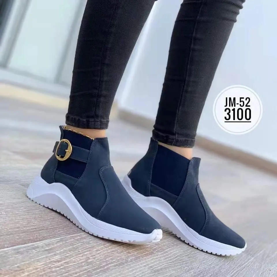 2022 Autumn Women Sneakers High Top Casual Shoes Female Platform Tenis Sports Shoes Chunky Vulcanized Shoes Platform Boots