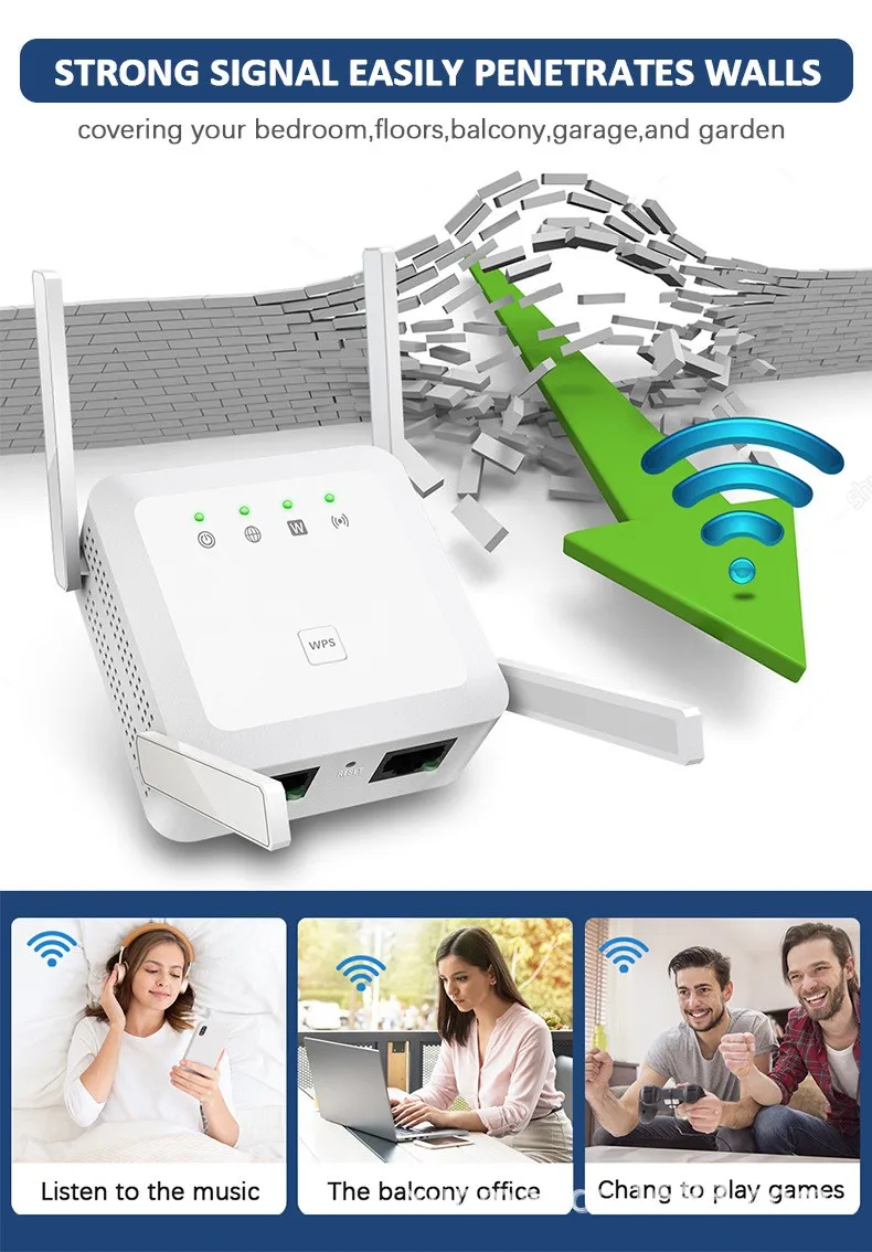 wifi signal amplifier AC1200M Wifi Repeater Bộ Khuếch Router Wi-Fi Tín Hiệu 2.4G/5G WiFi 4 Ăng Ten Điểm Truy Cập internet amplifier best buy