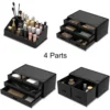 READAEER Makeup Cosmetic Organizer Storage Drawers Display Boxes Case with 12 Drawers (Black) 5