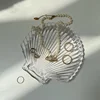Jewelry Storage Trays Shell Plate Storage Trays Pure White Ceramic Storage Dishes Ring Earings Plate Home Decorative Tray 5
