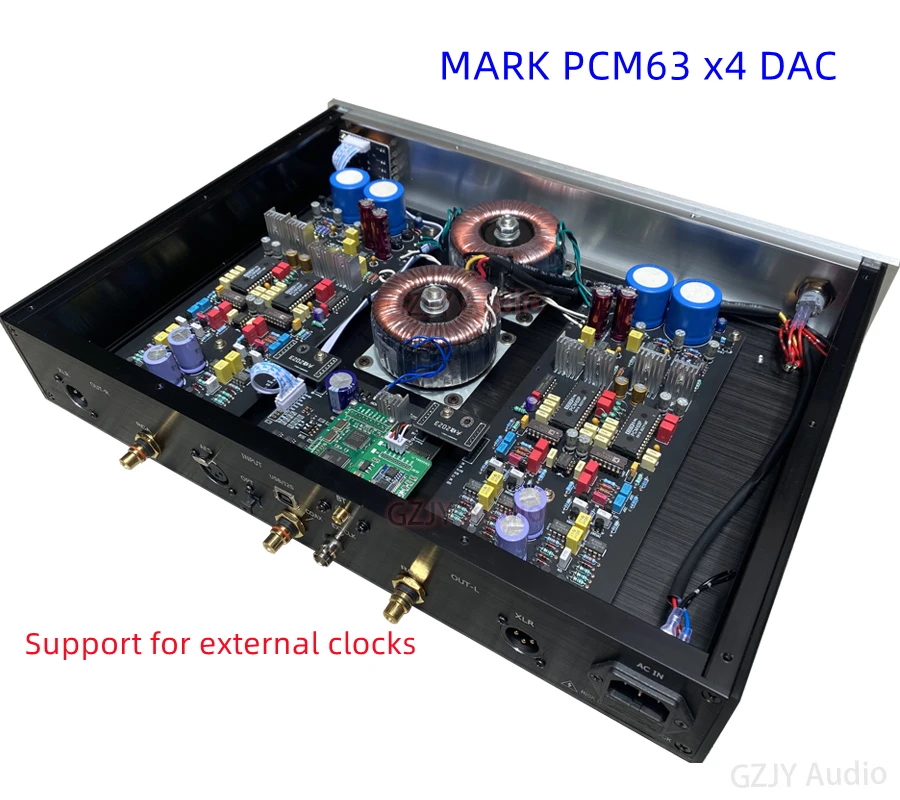 MARK PCM63P*4 Balanced  Version Supports External Clock Input DAC Decoder Coaxial And Optical Fiber, AES Support 44.1K~192K