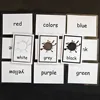 Montessori Baby Learning Card Color Cognition Cartoon English Flash Cards for Children Kids Funny Memory Exercise Game 6