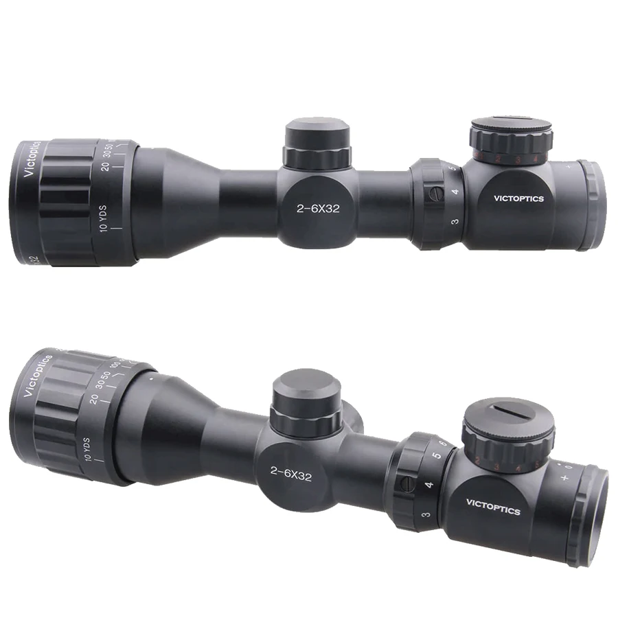Rifle Scope Victoptics 2-6X32 Aoe Hunting Scope Range Finder Reticle Riflescope Red Green Illuminate Scopes Airgun Lunettes