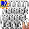 100-1Pcs Mini Carabiner Keychain Alluminum Alloy D-ring Buckle Spring Carabiner Snap Hook Clip Keychains Outdoor Camping Tool 1