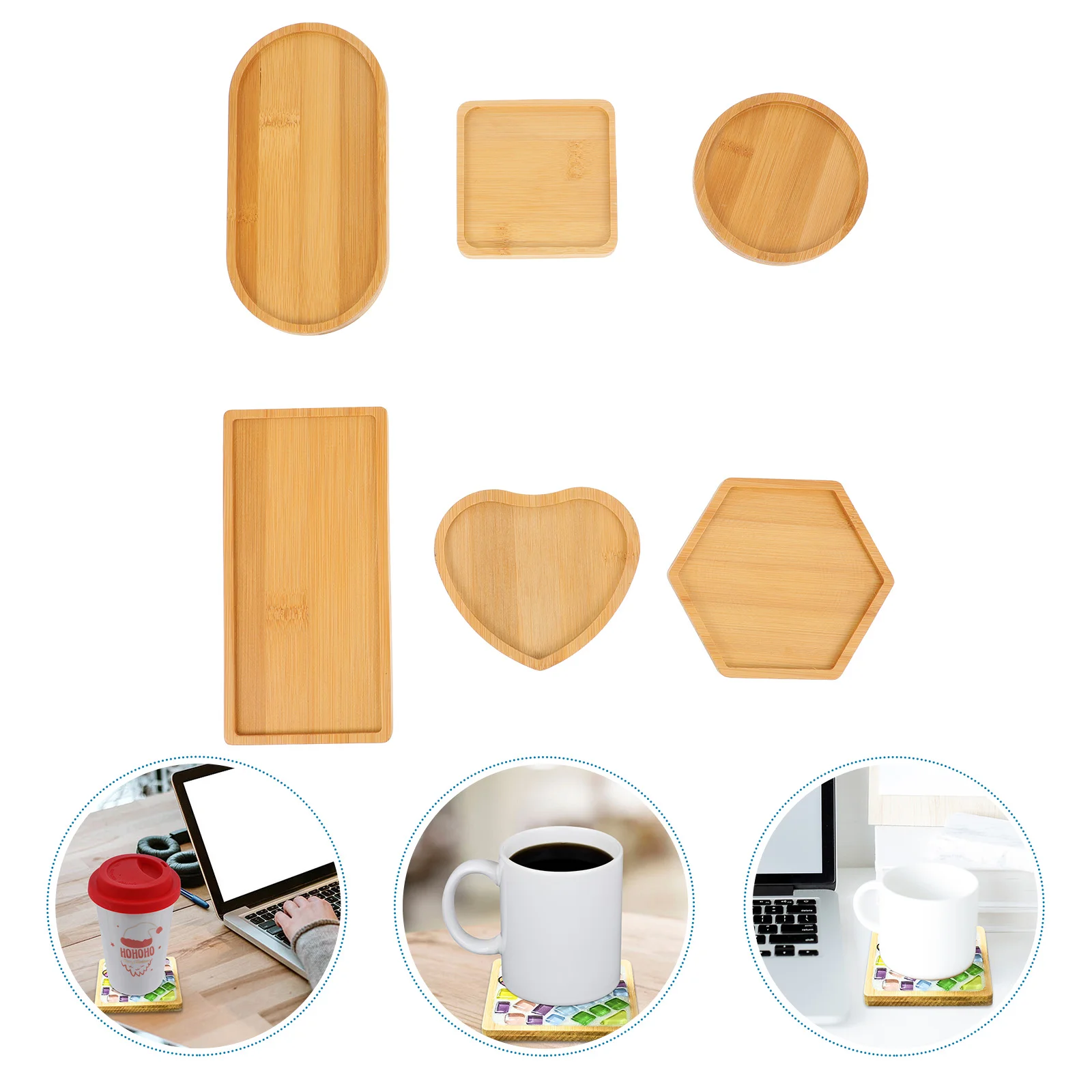 

6pcs Home DIY Mosaic Decoration Tray Creative Plate DIY Accessories Ornaments