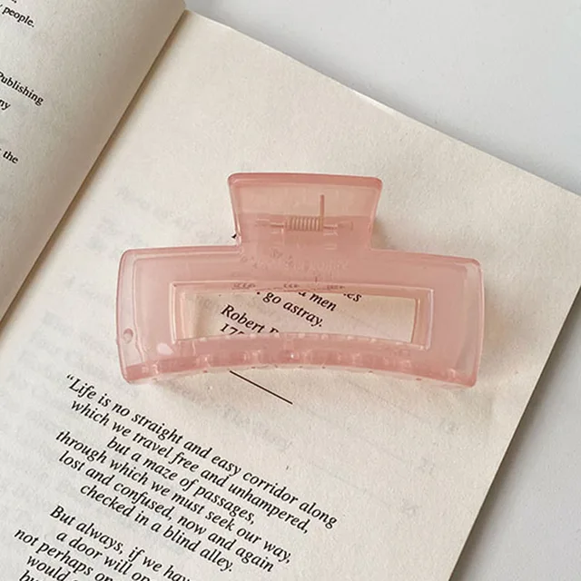 Hot Sale Solid Color Claw Clip Large Barrette Crab Hair Claws Bath Clip Ponytail Clip For Women Girls Hair Accessories Gifts 0018-8-8cm