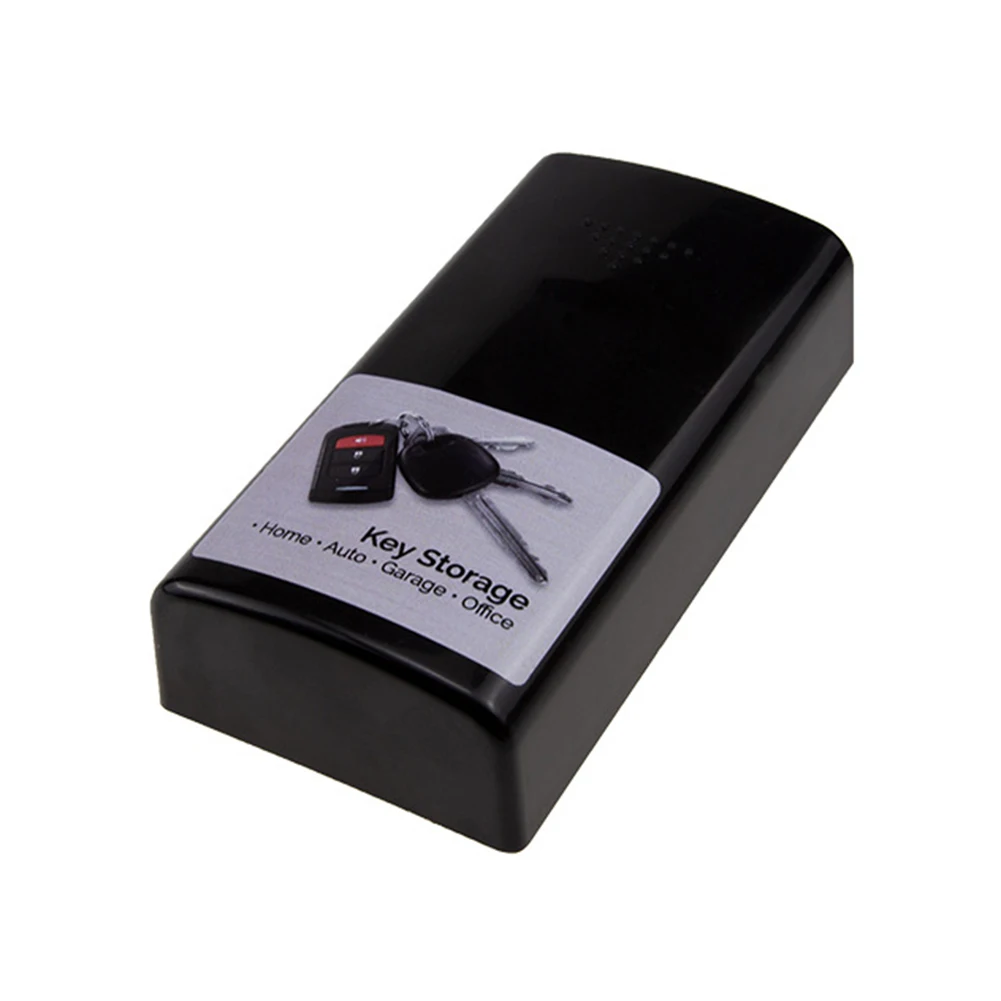 Portable Key Safe Box Magnetic Creative Car Key Secret Box Hidden Black Outdoor