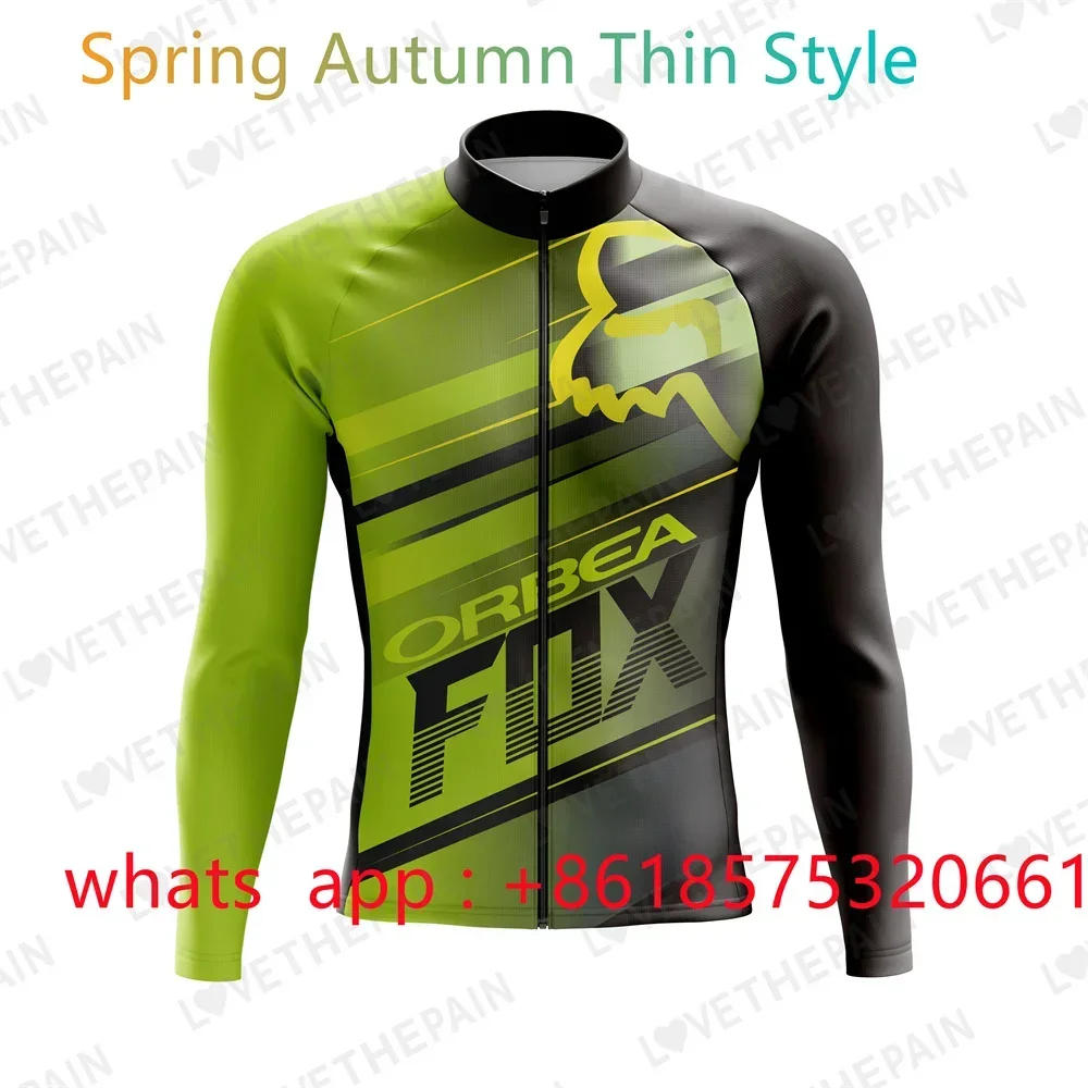 

ORBEAFOX New Spring Long Sleeve Cycling Jersey Set men Bicycle Clothes MTB Bike Jersey Bib Pants Kit Ropa Ciclismo 2024