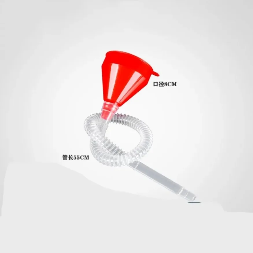 Oil Filter Funnel Car Repair Tool Oil Filling Equipment with Filter Flexible Tube for Safety Emergency Travel Car Accessories 1x
