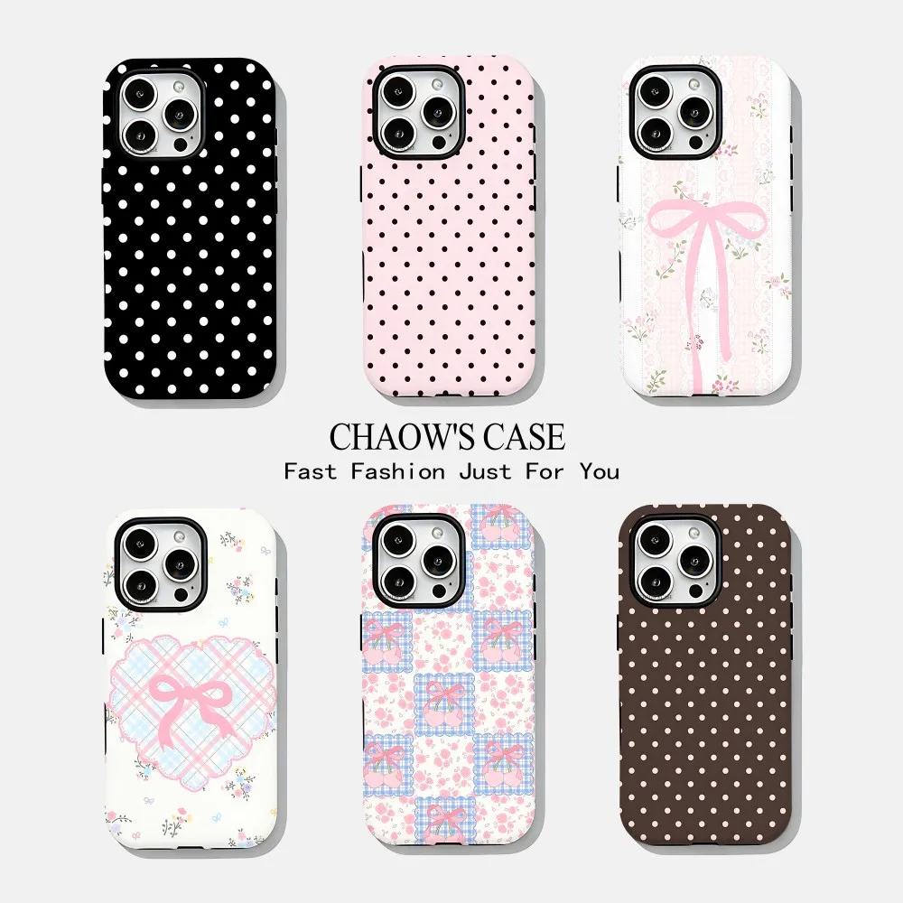 Elegant Double-Layer Bow Design Luxury Phone Case