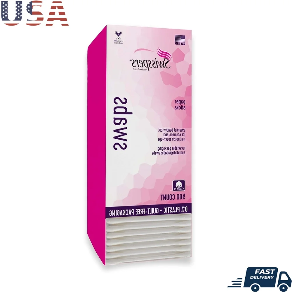 Biodegradable Cotton Swabs 500 Count Eco Friendly