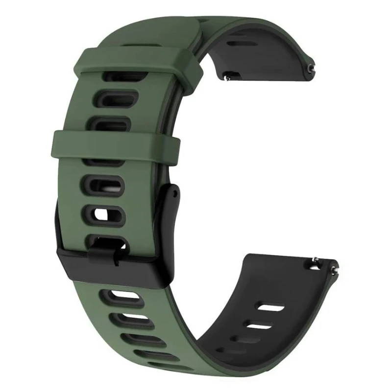 Color Block Silicone Sports Wristband - 22mm & 20mm