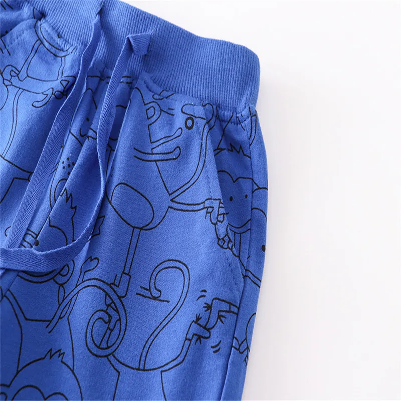 Jumping Meters Summer Children's Shorts Monkeys Print Hot Selling Drawstring Kids Trousers Pants Animals Pants