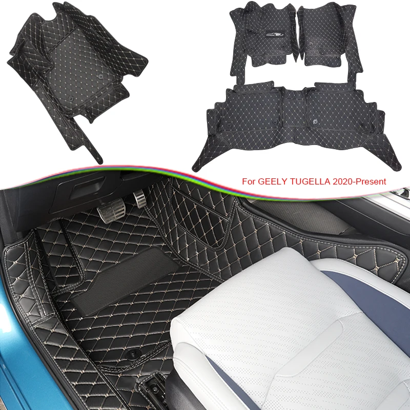 

Custom PU Leather Car Floor Mat For Geely Tugella 2020-2025 LHD Waterproof Wire Mat Wear-resistant Internal Auto Accessory