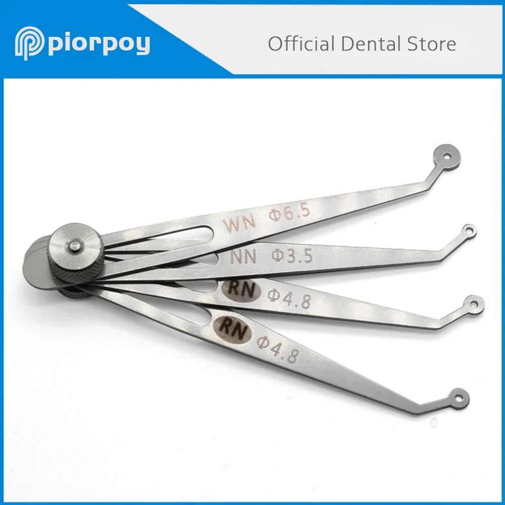

PIORPOY 4 Pcs/Set Adjustable Dental Implant Calipers Interdental Measuring Diagnosis Ruler Positioning Planning Ruler Dentistry